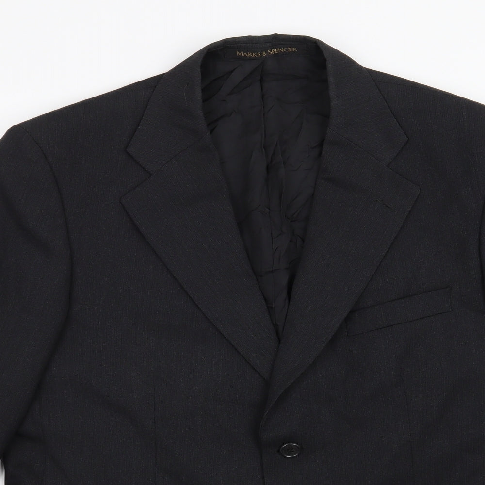 Mens UK Size 40 Marks and Spencer Regular Blue Suit Jacket