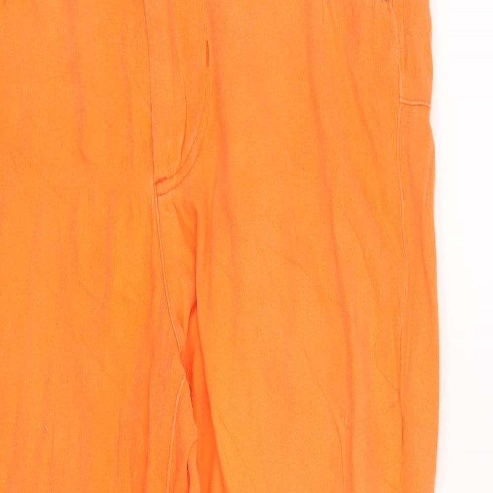 Womens UK Size 8 Preworn Regular Fit Straight Orange Jeans