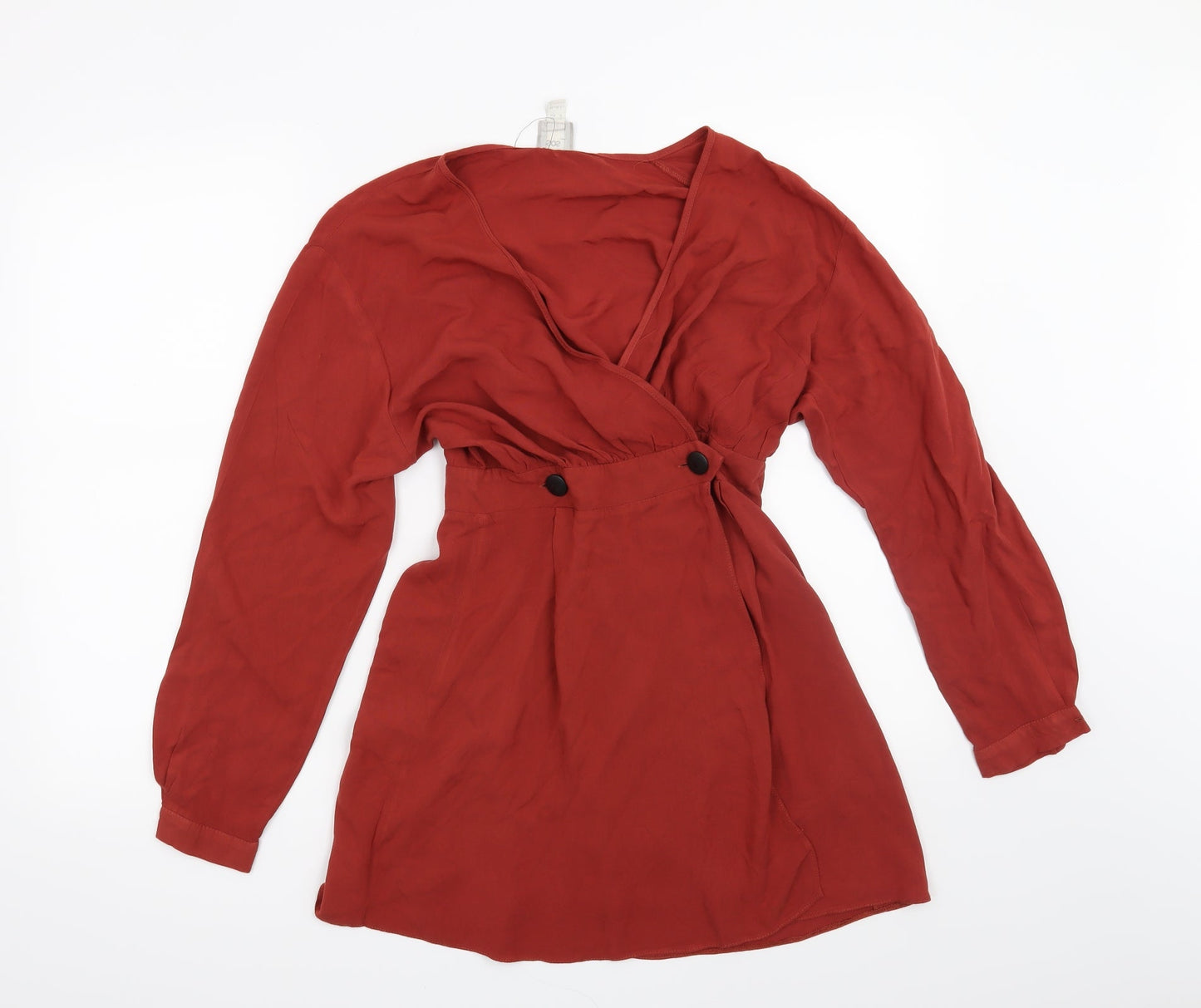 Womens UK Size 6 ASOS Red Basic Blouse