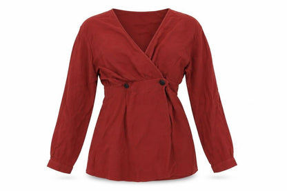 Womens UK Size 6 ASOS Red Basic Blouse
