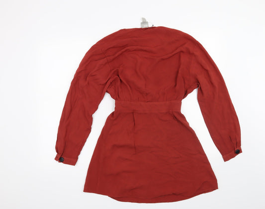 Womens UK Size 6 ASOS Red Basic Blouse