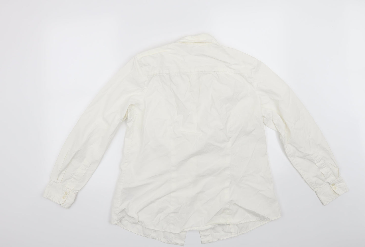 Womens UK Size 12 Gap White Basic Button-Up