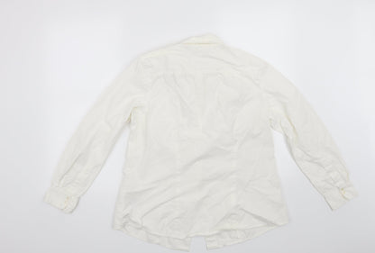 Womens UK Size 12 Gap White Basic Button-Up