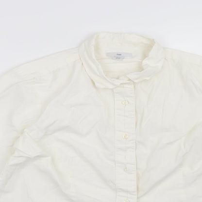 Womens UK Size 12 Gap White Basic Button-Up