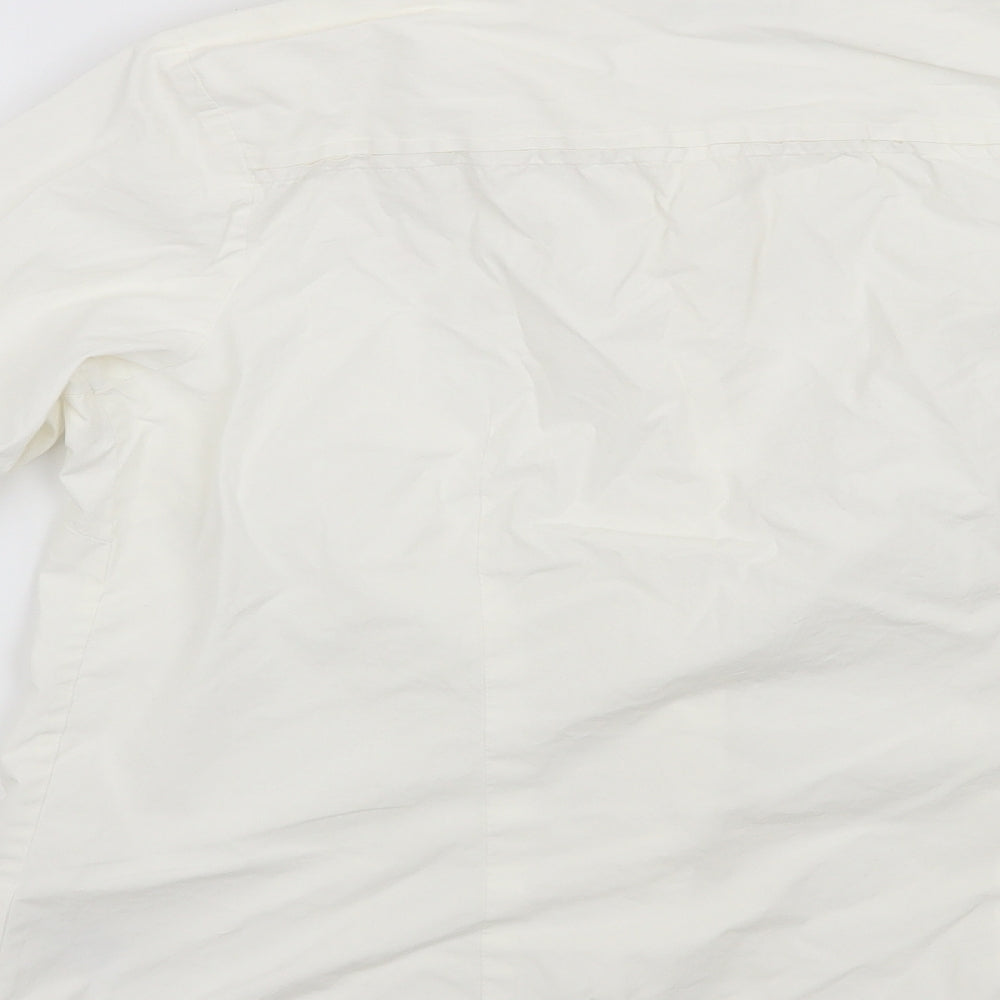 Womens UK Size 12 Gap White Basic Button-Up