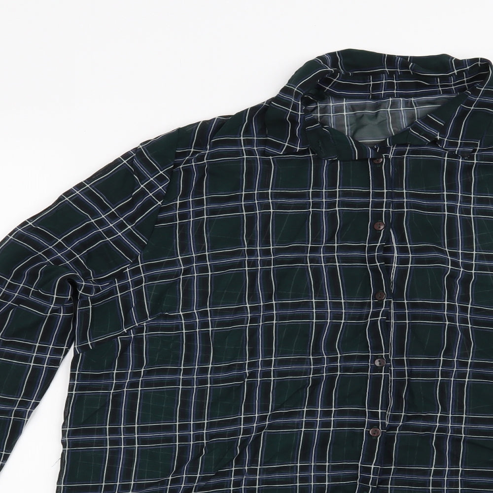 Womens UK Size 12 Atmosphere Green Basic Button-Up