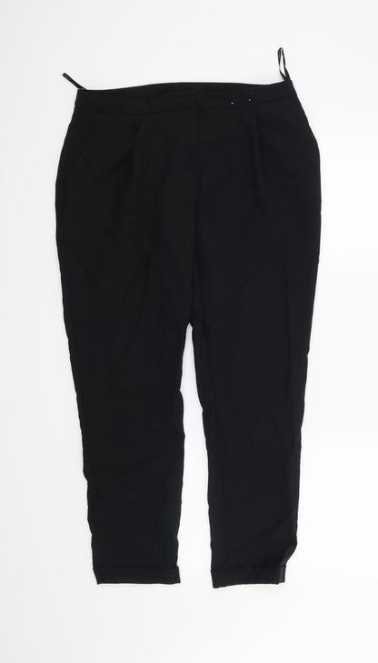 Womens UK Size 12 Dorothy Perkins Regular Fit  Black Trousers