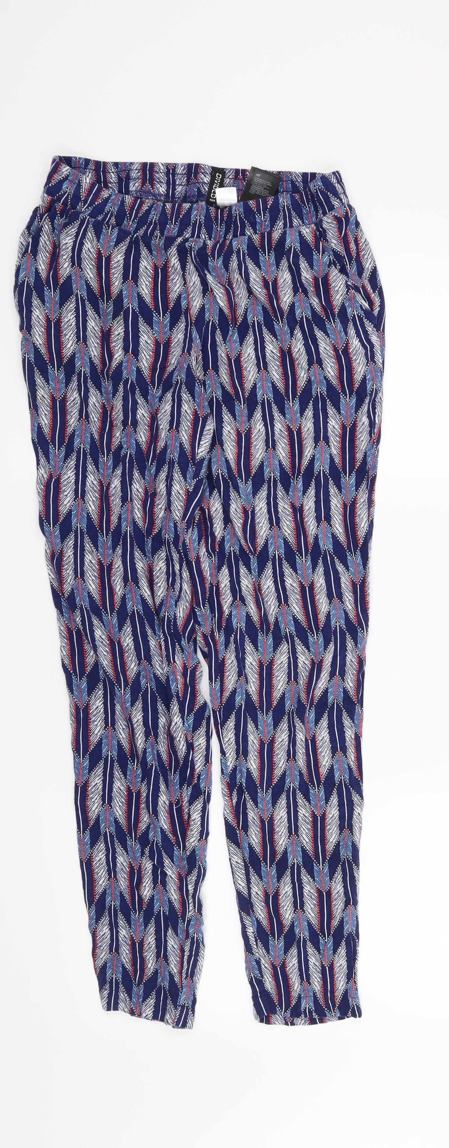 Womens UK Size 6 H&M Regular Fit  Blue Trousers