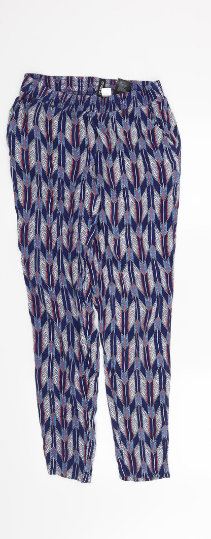 Womens UK Size 6 H&M Regular Fit  Blue Trousers