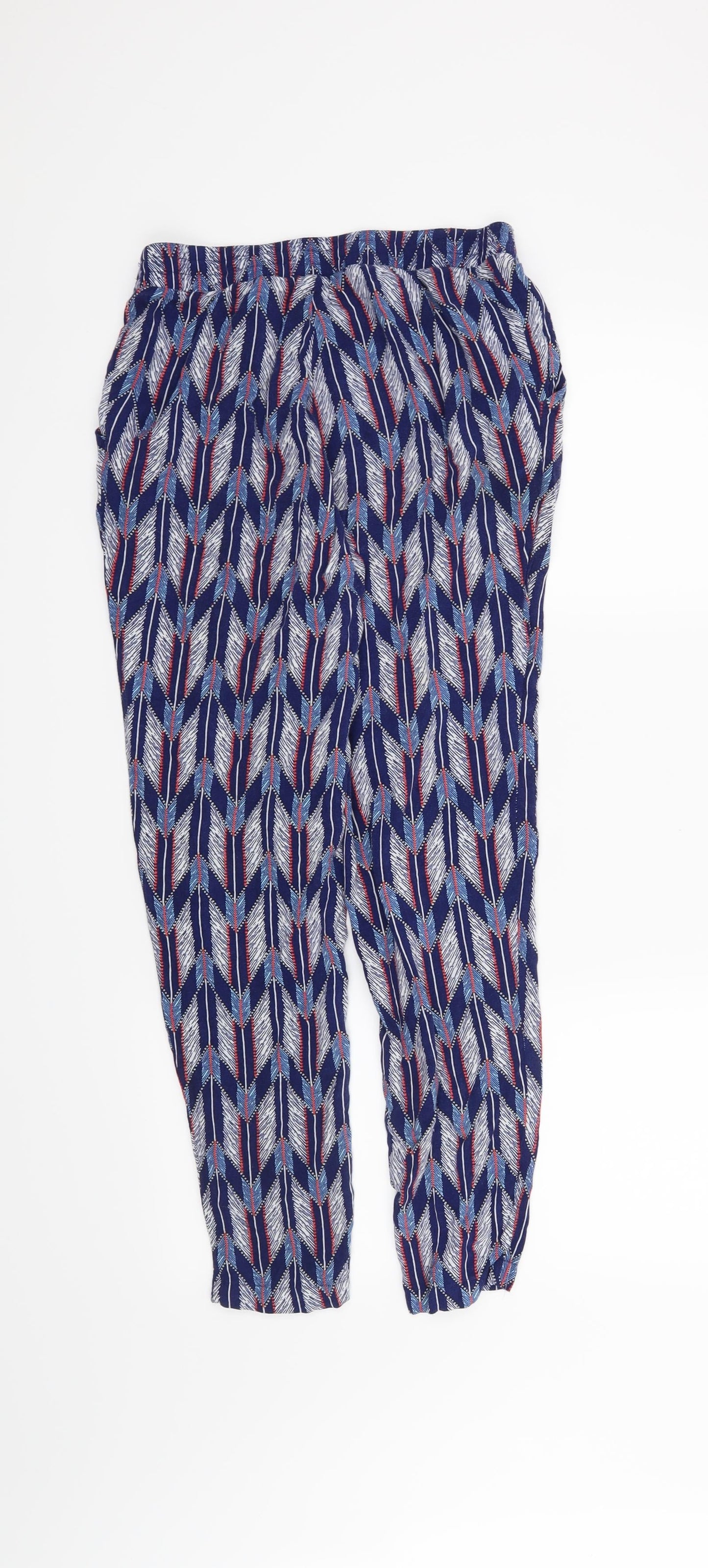 Womens UK Size 6 H&M Regular Fit  Blue Trousers