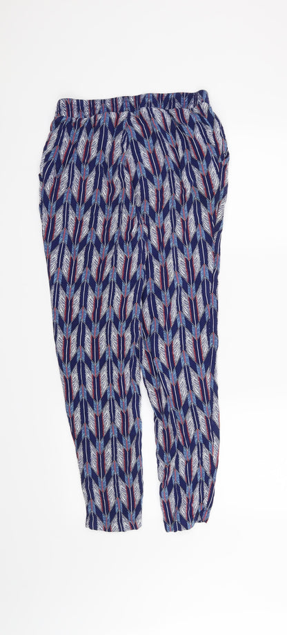 Womens UK Size 6 H&M Regular Fit  Blue Trousers