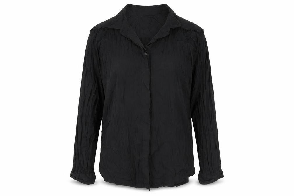 Womens UK Size 6 H&M Black Basic Button-Up