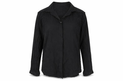 Womens UK Size 6 H&M Black Basic Button-Up