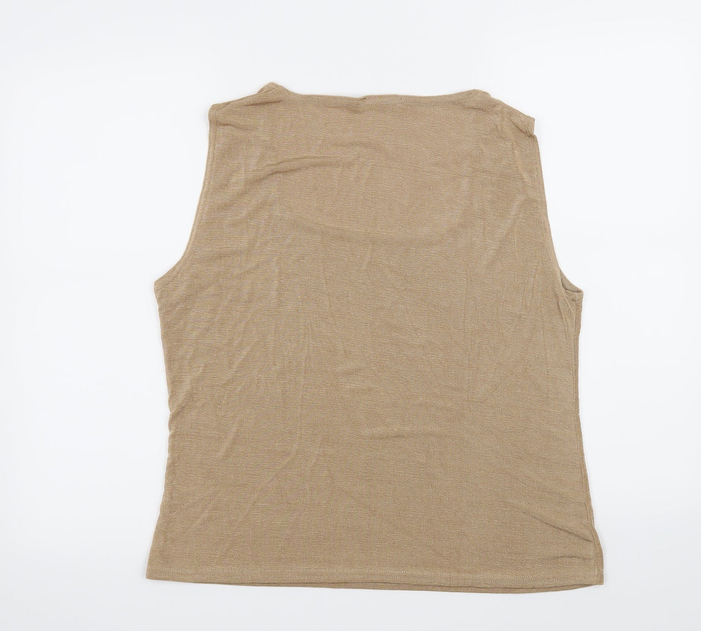 Womens UK Size 2XL Reflections Brown Basic Blouse