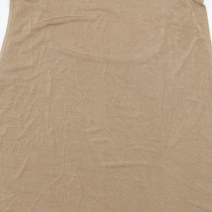 Womens UK Size 2XL Reflections Brown Basic Blouse