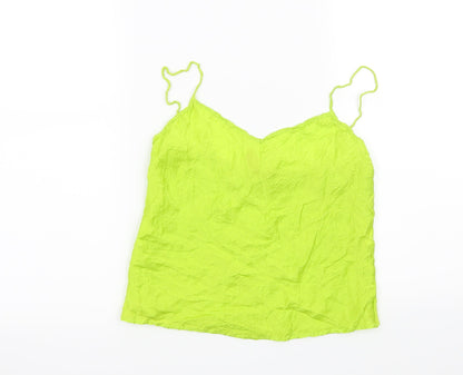Womens UK Size S Preworn Green Basic Blouse