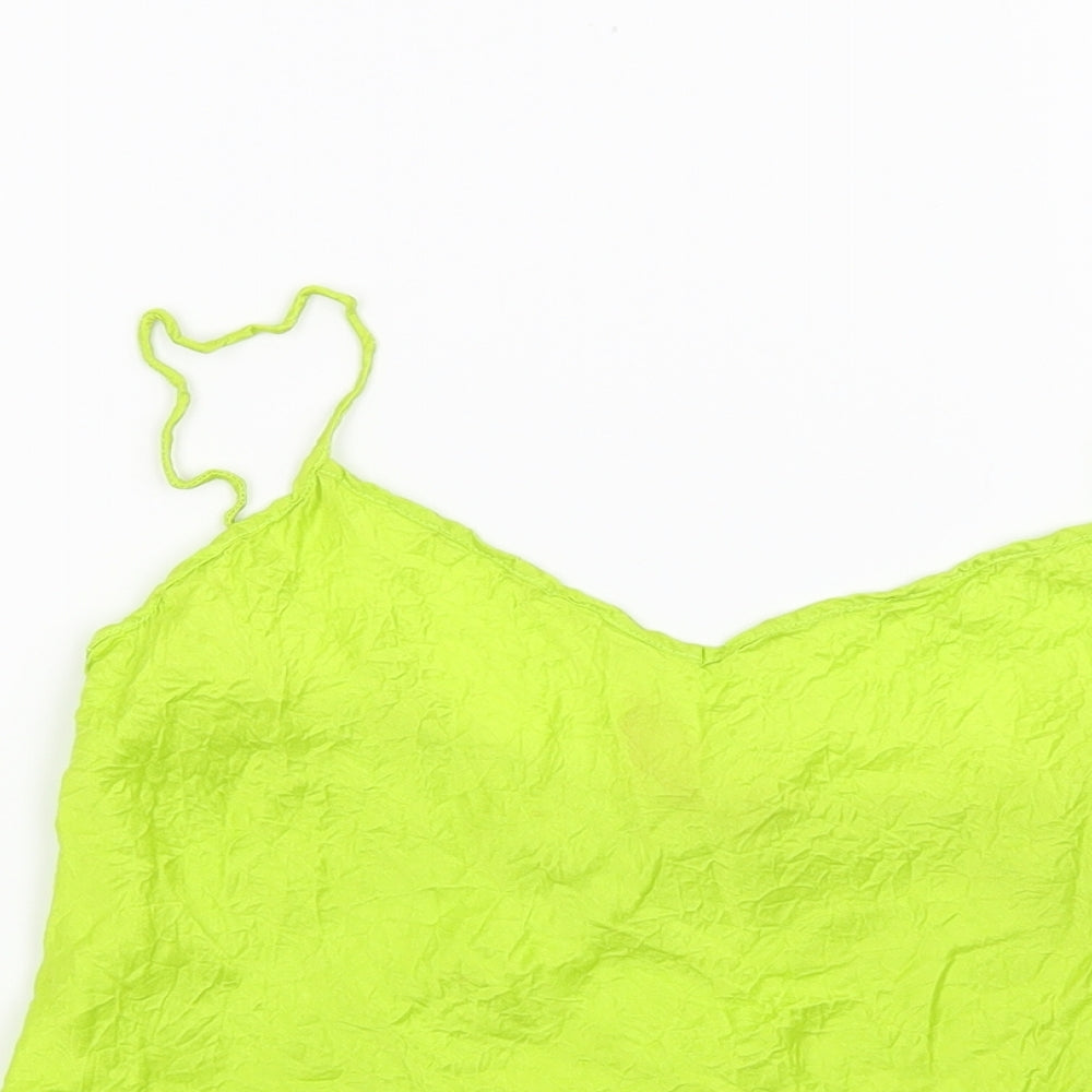 Womens UK Size S Preworn Green Basic Blouse
