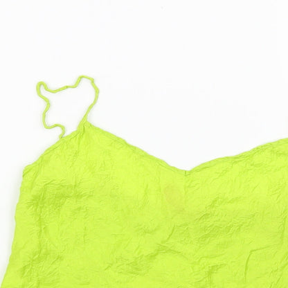 Womens UK Size S Preworn Green Basic Blouse