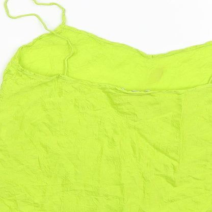 Womens UK Size S Preworn Green Basic Blouse