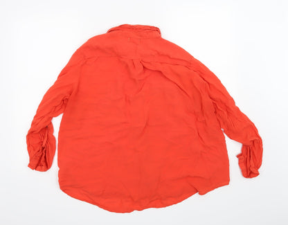 Womens UK Size 20 Spirit Red Basic Blouse