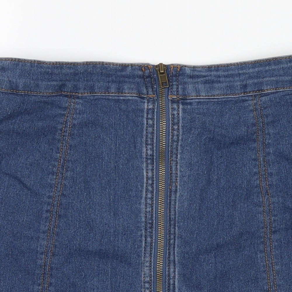 FOREVER 21 Womens Blue  Denim Straight & Pencil Skirt Size M