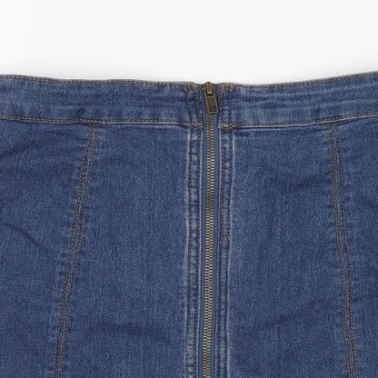 FOREVER 21 Womens Blue  Denim Straight & Pencil Skirt Size M