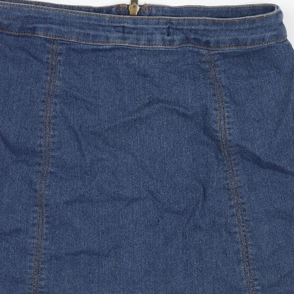 FOREVER 21 Womens Blue  Denim Straight & Pencil Skirt Size M