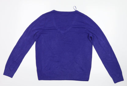 F&F Womens Blue  Knit Pullover Jumper Size 14