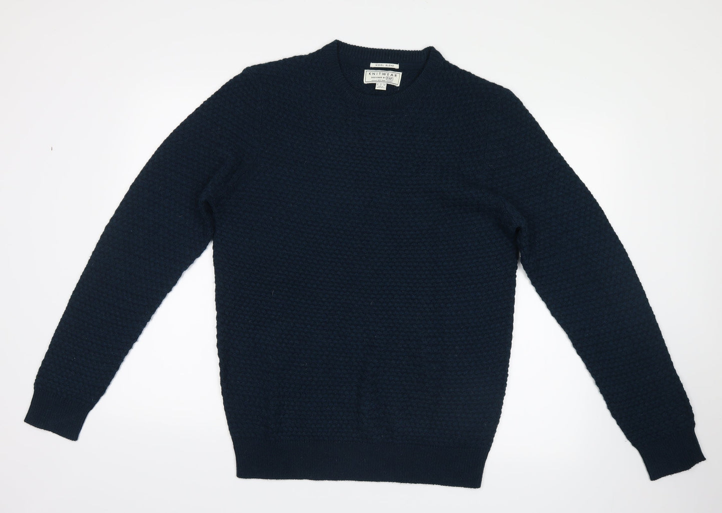 F&F Mens Blue  Knit Pullover Jumper Size M