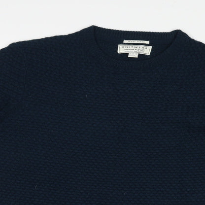 F&F Mens Blue  Knit Pullover Jumper Size M