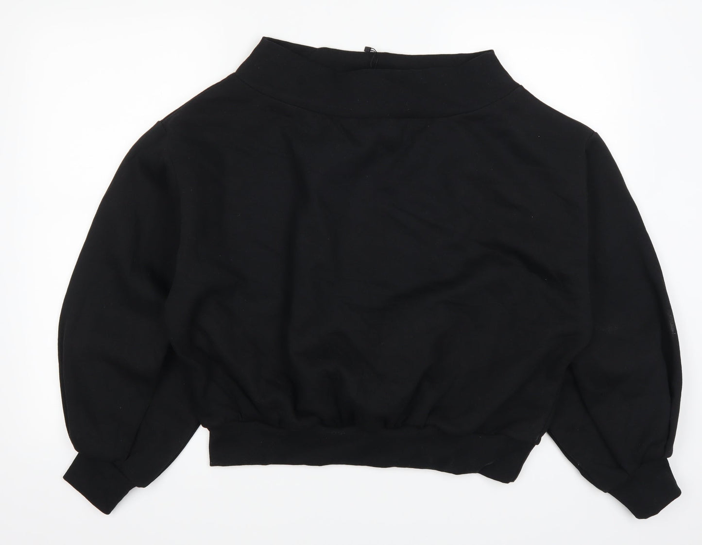Boohoo Womens Black   Pullover Sweatshirt Size 10