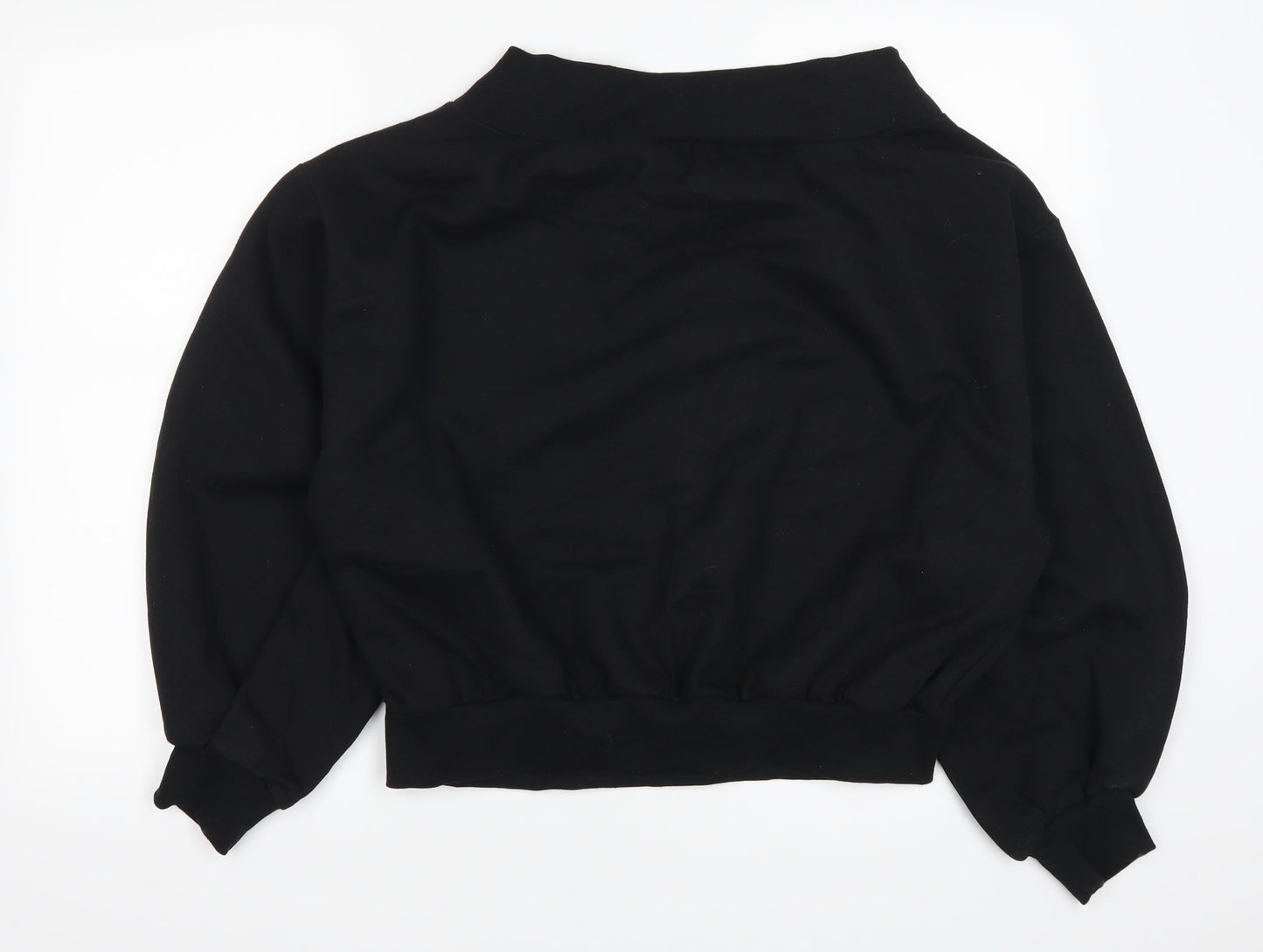 Boohoo Womens Black   Pullover Sweatshirt Size 10
