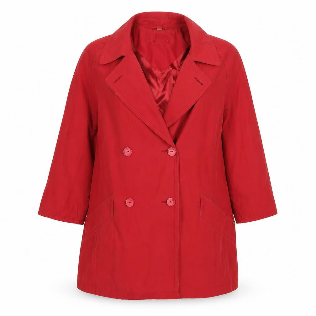 Womens UK Size S Four Seasons Red Overcoat