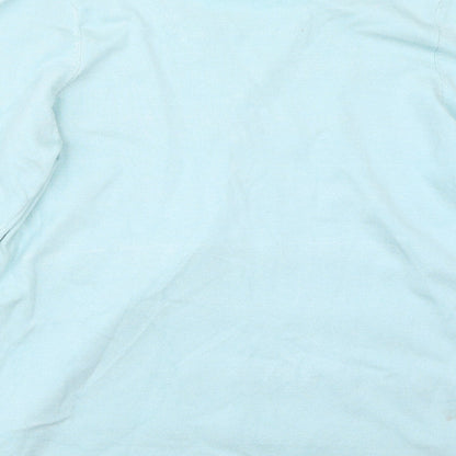 Womens UK Size M Preworn Blue Basic T-Shirt