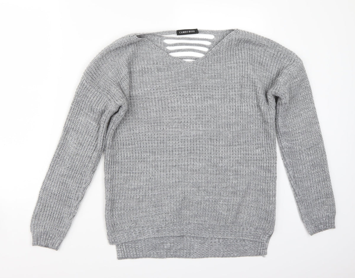 Cameo Rose Womens Grey Pullover Jumper Size M