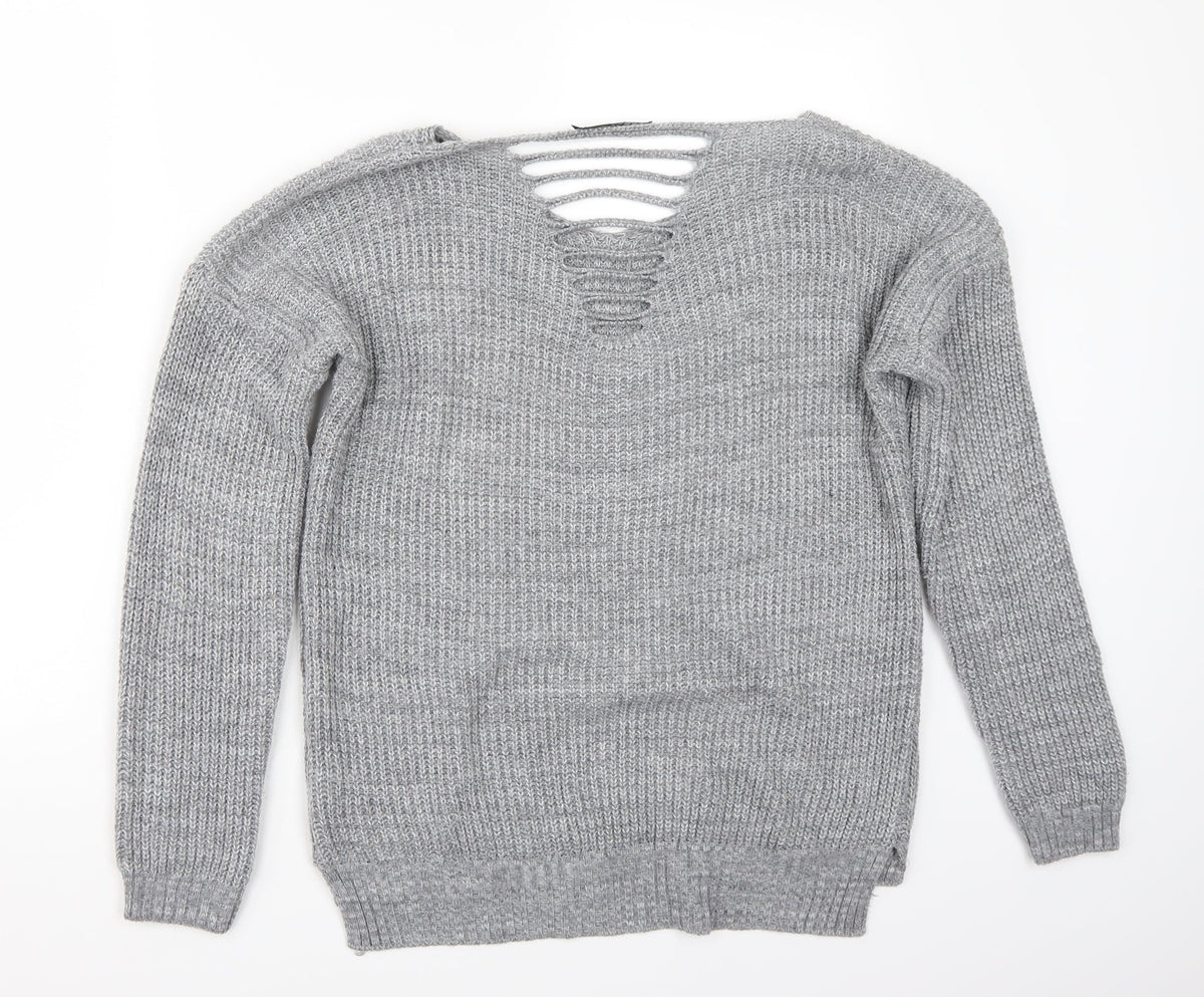 Cameo Rose Womens Grey Pullover Jumper Size M