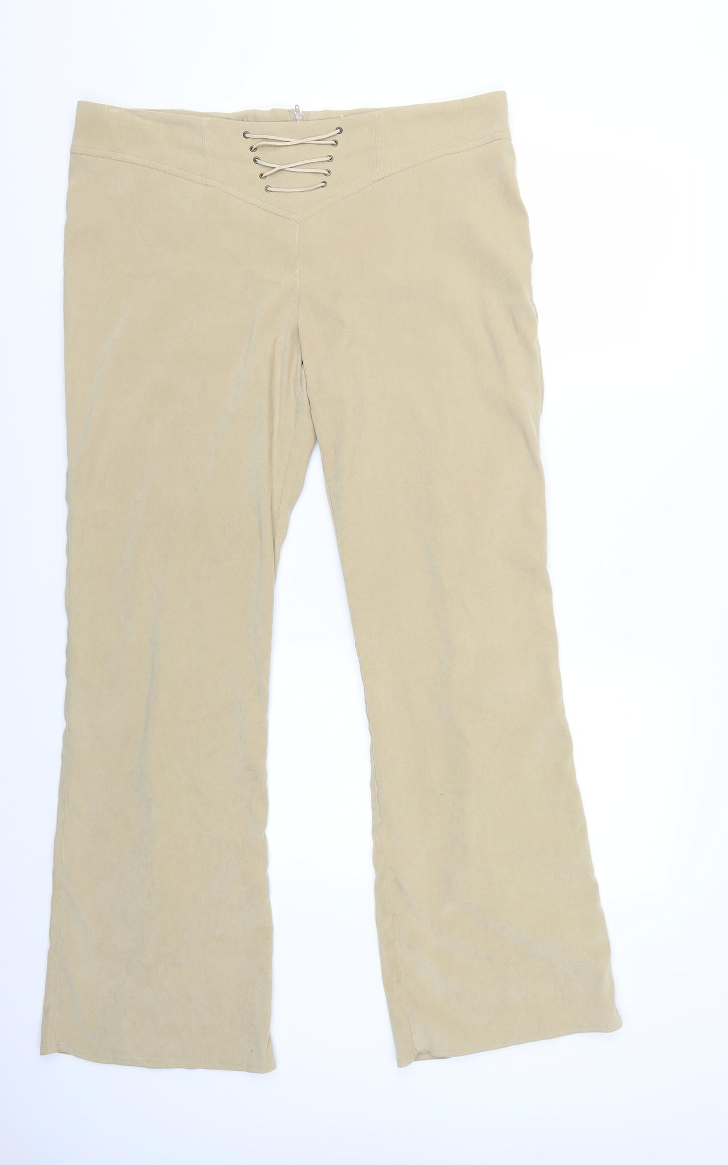 P Womens Beige   Trousers  Size 16 L32 in