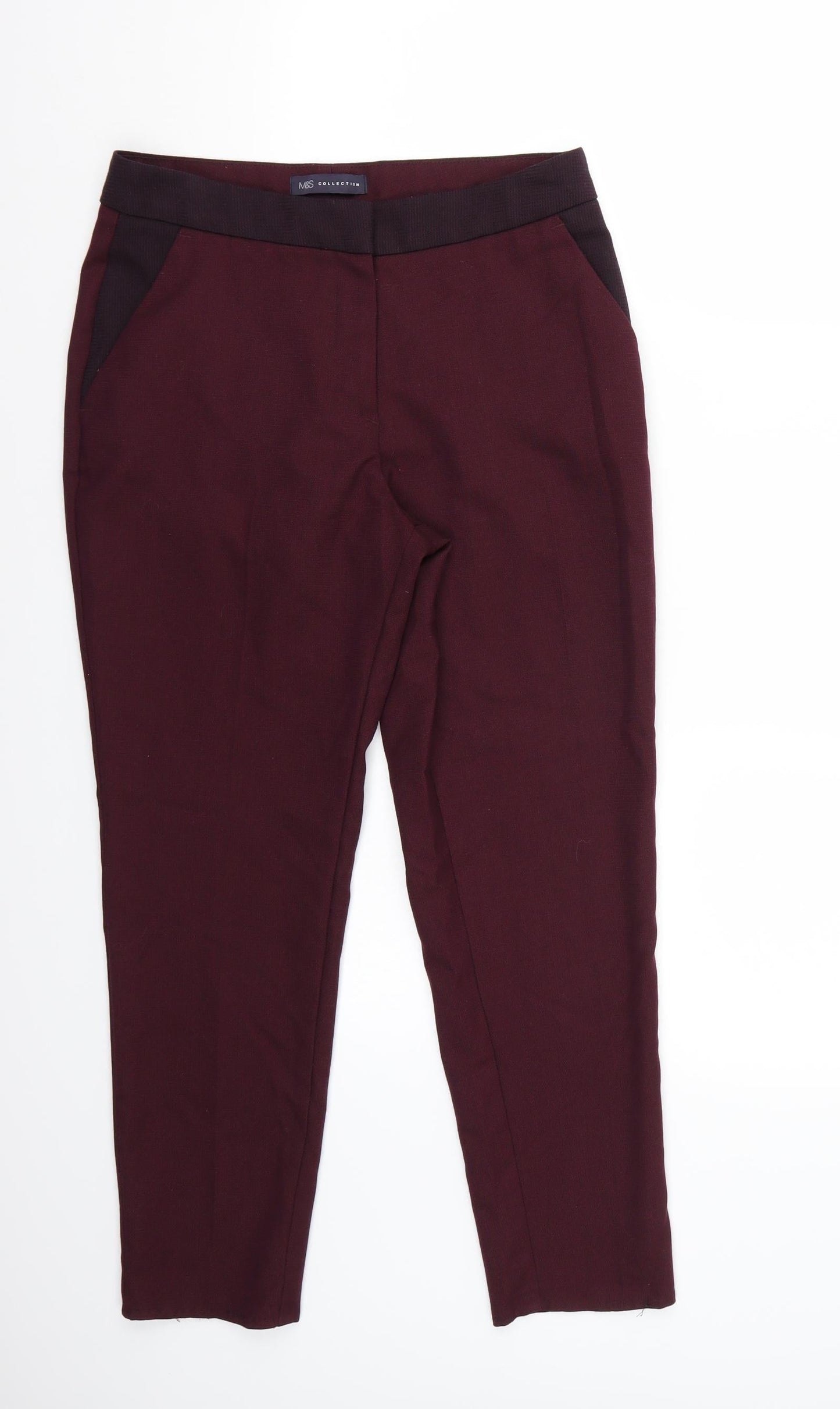 Womens UK Size 10 Marks and Spencer Regular Fit  Purple Trousers