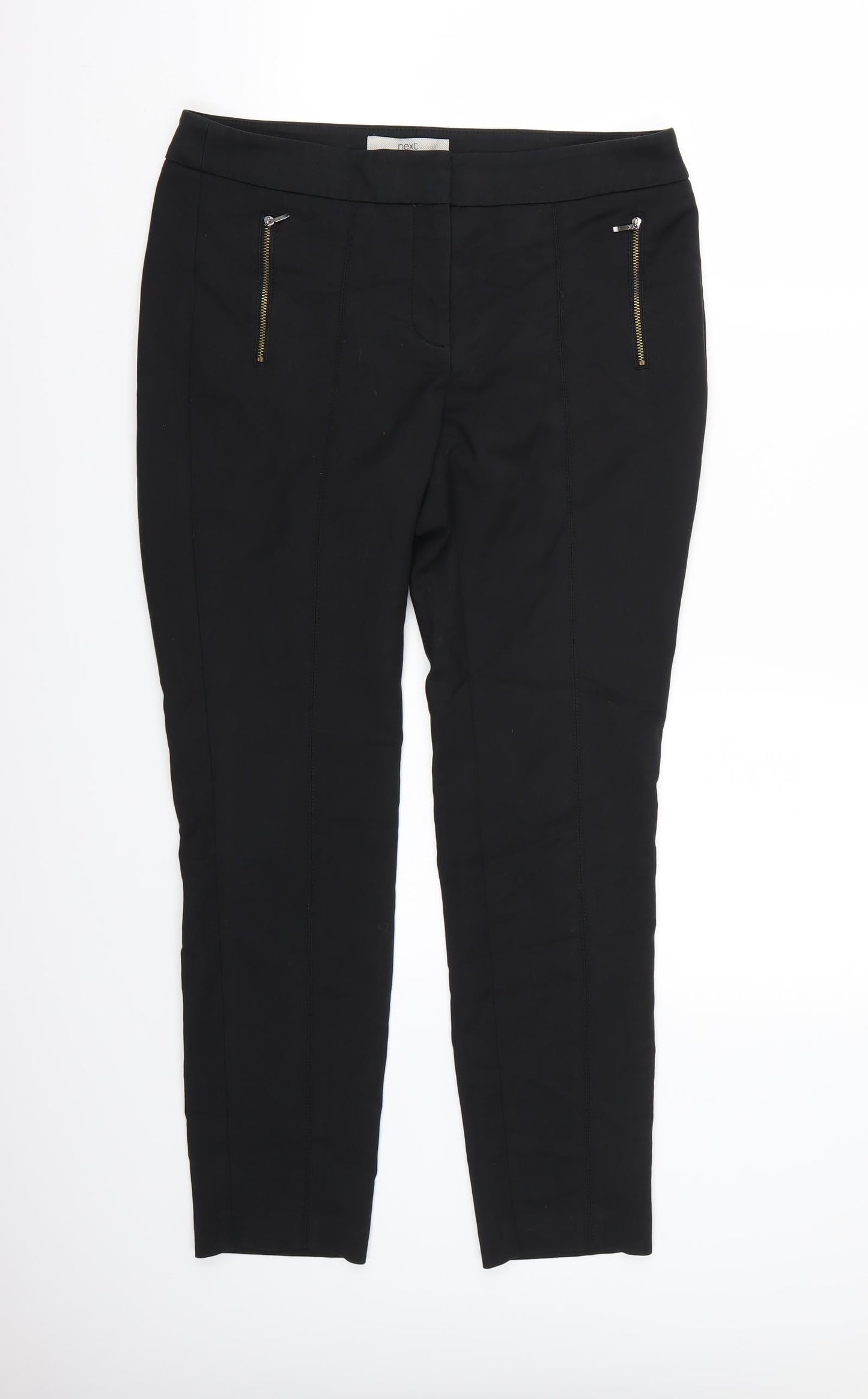 Womens UK Size 10 NEXT Regular Fit  Black Trousers