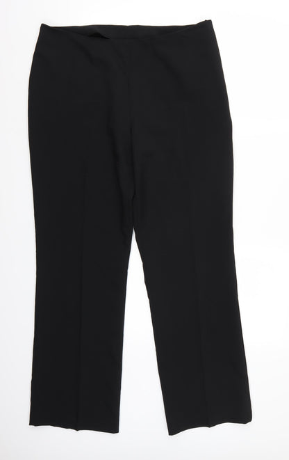 Womens UK Size 16 BHS Regular Fit  Black Trousers