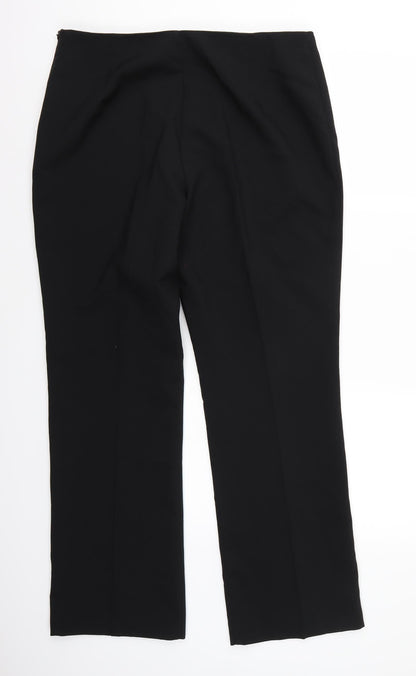 Womens UK Size 16 BHS Regular Fit  Black Trousers