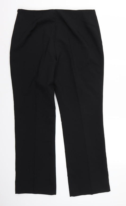 Womens UK Size 16 BHS Regular Fit  Black Trousers