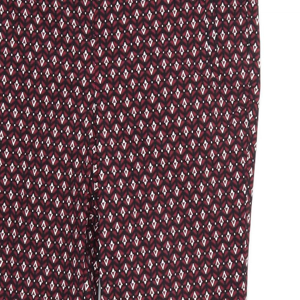 Womens UK Size 8 Dorothy Perkins Regular Fit Cropped Purple Trousers