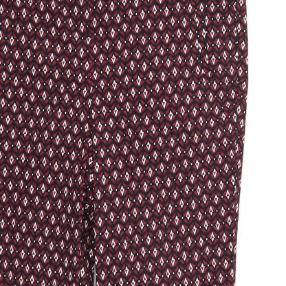 Womens UK Size 8 Dorothy Perkins Regular Fit Cropped Purple Trousers