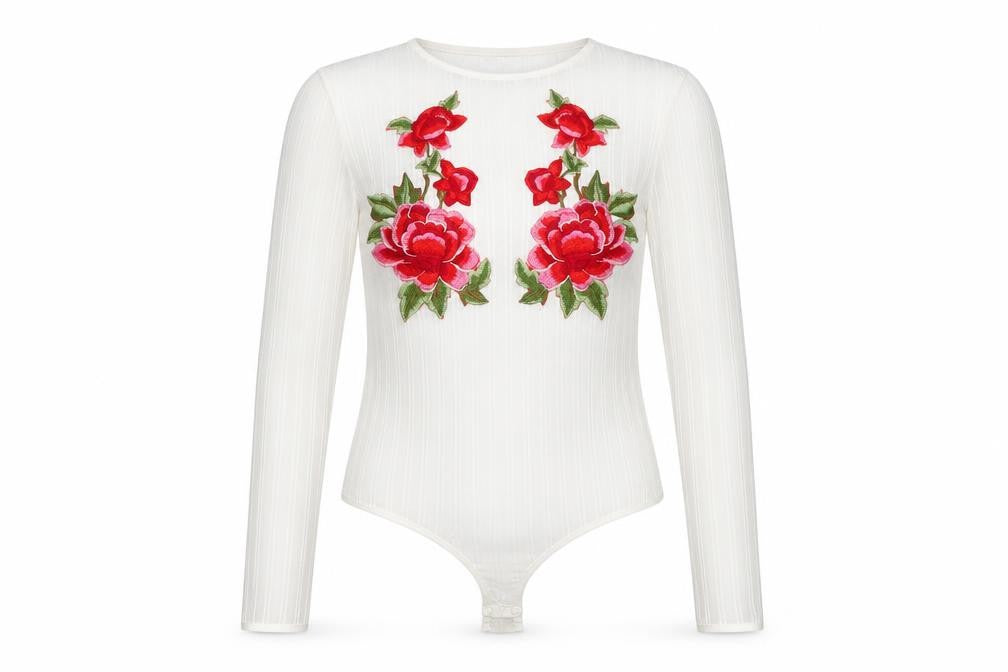 Womens UK Size 8 pretty little Thing One-Piece White Bodysuit