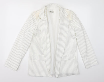 Maia Hemera Womens White   Jacket Blazer Size S  - shoulder pads