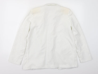 Maia Hemera Womens White   Jacket Blazer Size S  - shoulder pads