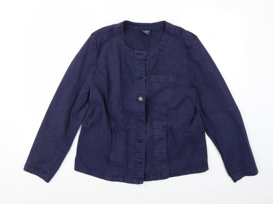 Amber Womens Blue   Jacket Coat Size 14
