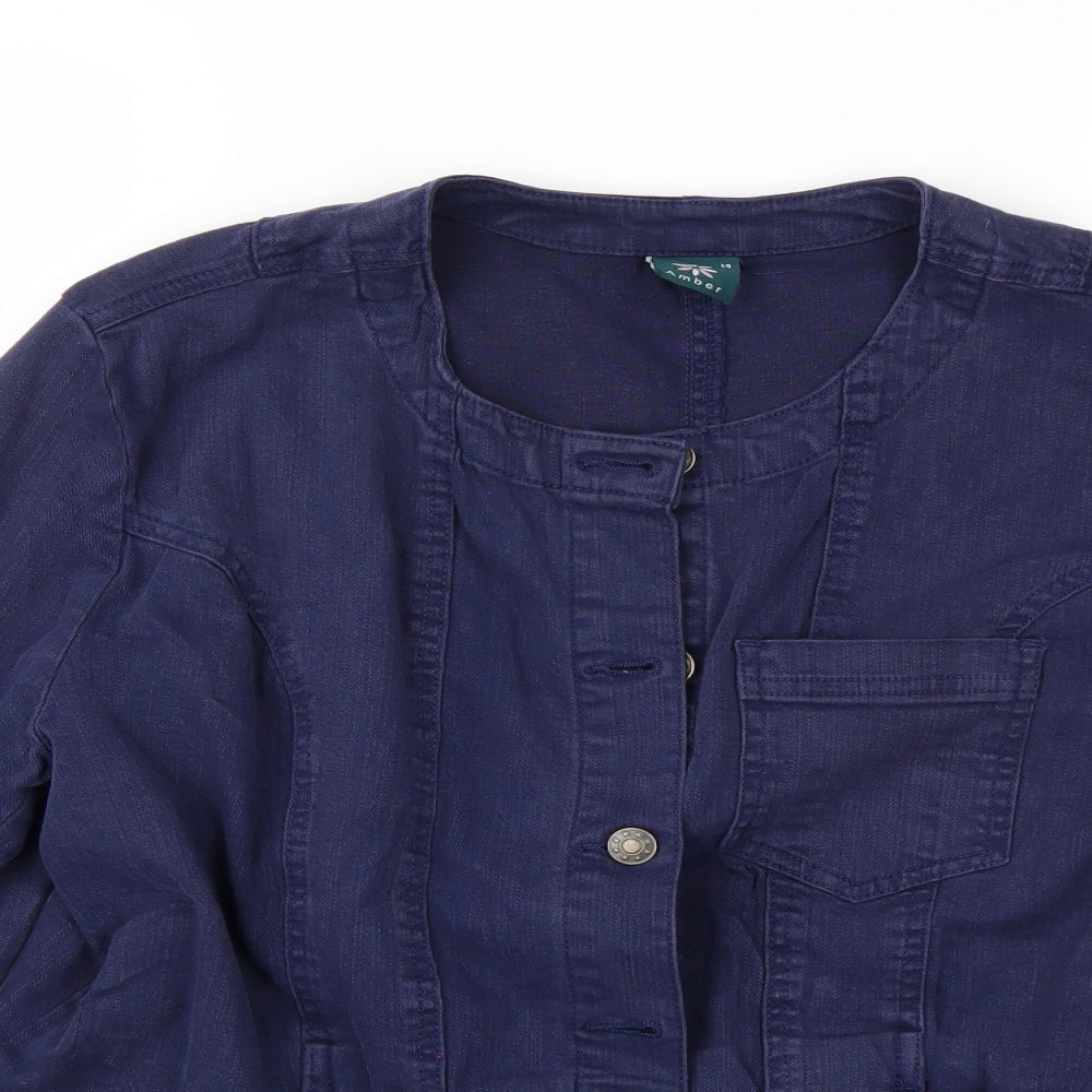 Womens UK Size 14 Amber Blue Jacket