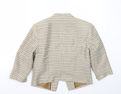 H&M Womens Beige   Jacket Blazer Size 12